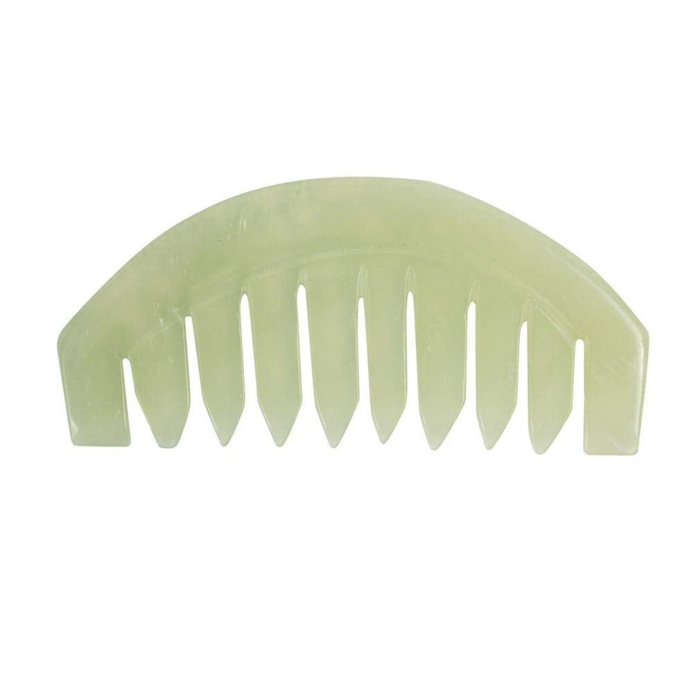 Bostar Jade Stone Massage Comb Traditional Chinese Natural Jade Massager Acupuncture Head Therapy Trigger Point Treatment - BeesActive Australia