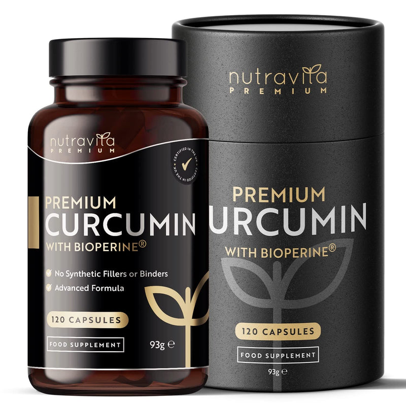 Premium Curcumin 95% Curcuminoids with Bioperine� - 120 High Strength Vegan Capsules - Turmeric Curcumin and Bioperine� (Black Pepper Extract) to Enhance Absorption - Made by Nutravita - BeesActive Australia