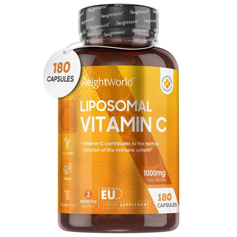 Liposomal Vitamin C Capsules 1000mg - 180 Vegan Capsules (3 Month Supply) - High Strength Ascorbic Acid with Rosehip Extract - Lypospheric Vitamin C - Antioxidant Liposomal VIT C Supplement � Non-GMO - BeesActive Australia