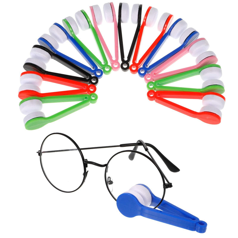 FRIUSATE 12 Pcs Glasses Brush Cleaner,Glasses Cleaning Clips Eyeglass Lens Cleaner Microfiber Spectacles Soft Brush - BeesActive Australia