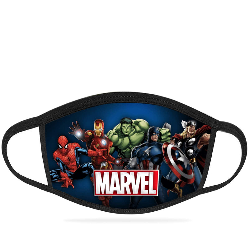 YNR Kids Boys Girls Face Mask Washable Breathable Reusable Mouth Protection Fun Printable Marvel - BeesActive Australia