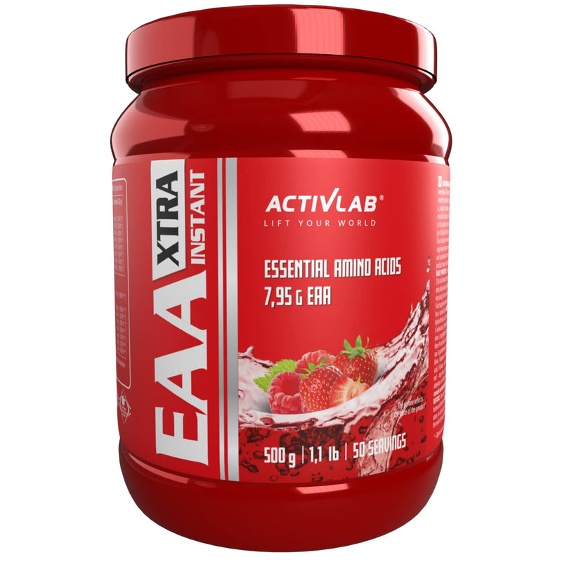 Activlab Eaa Xtra Instant 500g - Strawberry Raspberry Flavour | Essential Amino Acids with B Vitamins | Workout Supplement for Men, Women, Athletes | Muscle Recovery, Performance Boost | UK, PL - BeesActive Australia