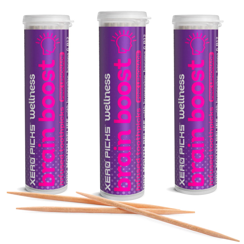 Xero Picks Infused Flavored Toothpicks for Long-Lasting Fresh Breath, Wellness & Dry Mouth Prevention (Pink Lemonade, 3 Pack) Pink Lemonade - BeesActive Australia