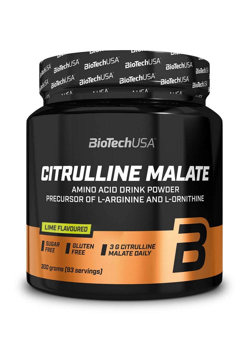 BioTechUSA Citrulline Malate Flavoured Powder with L-citrulline-Malate Formula, 300 g, Lime - BeesActive Australia