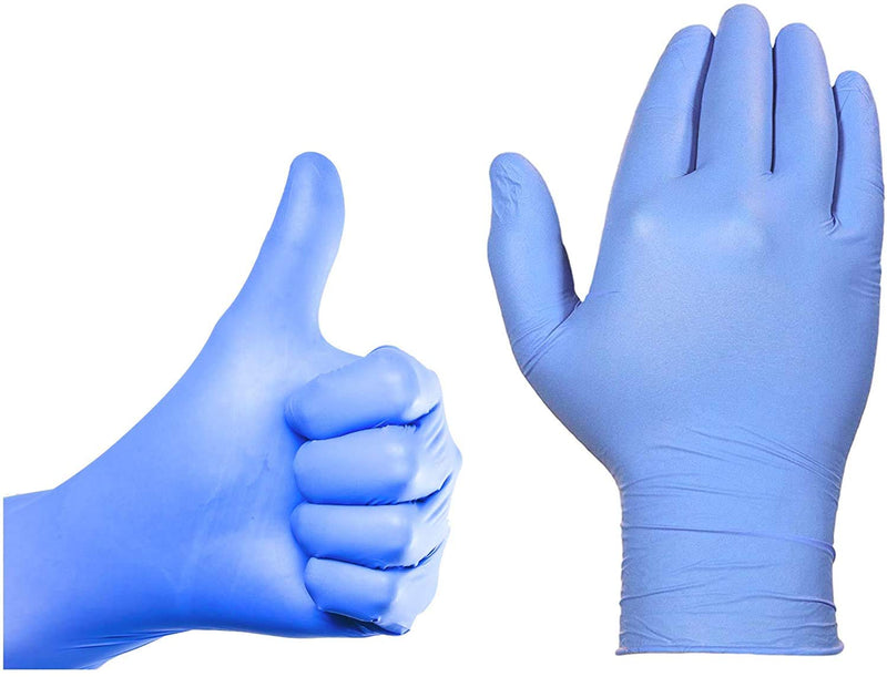 DENTABOX 1 x 100 Box of Nitrile Hygienic Blue Latex-Free Powder-Free Surgical Anti-Bacterial Examination Disposable Gloves, Multi-Purpose Protection for PPE, First Aid and Sensitive Skin (Medium) M (Pack of 1) - BeesActive Australia