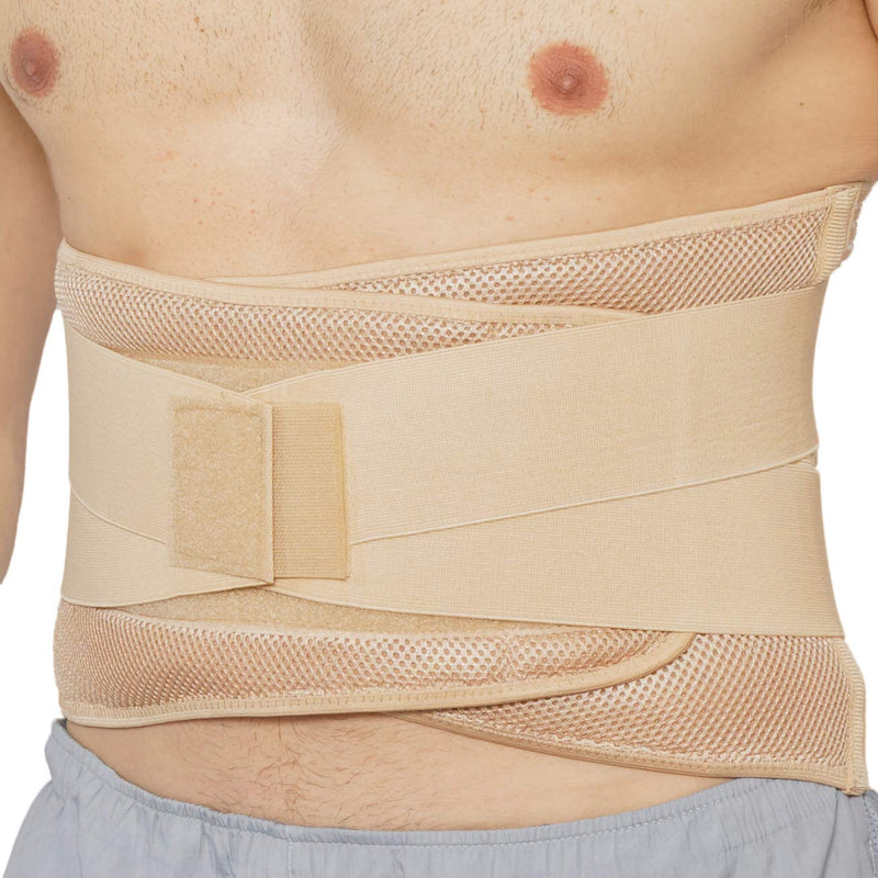 Neotech Care Adjustable Compression Back Brace Lumbar Support Belt, Beige, Size L - BeesActive Australia