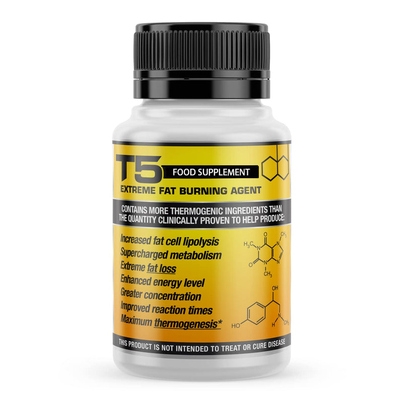 Official T5 Fat Burners : Strongest Legal Slimming/Weight Loss/Diet Pills for Women & Men (30 Capsules / 1 Month Supply) 30 Count (Pack of 1) - BeesActive Australia