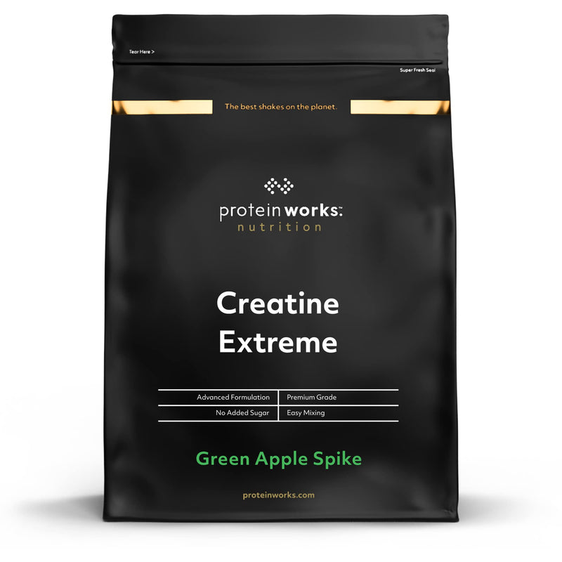 Protein Works - Creatine Extreme Powder, Creatine Formula, Premium Grade Supplement For Lean Muscle Growth, With Beta Analine, Green Apple Spike, 400 g - BeesActive Australia