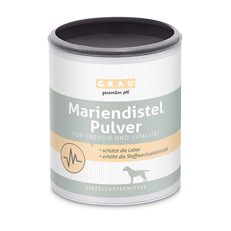 GRAU - the original - 100% pure milk thistle powder, protects the liver, contributes to cell renewal, pack of 1 (1 x 225 g), supplementary food for dogs