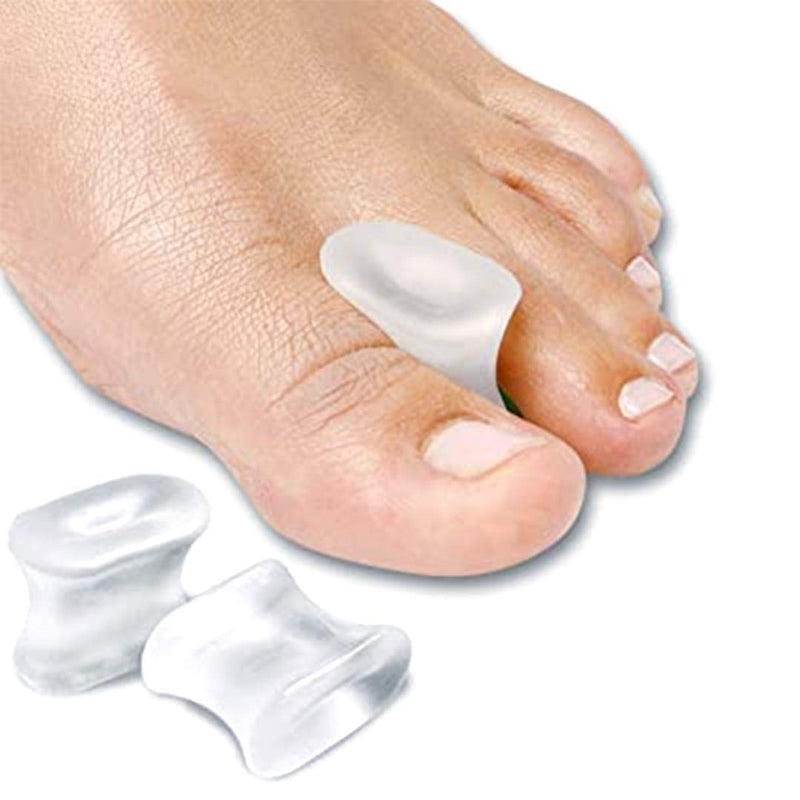 PediGel® - Medically Approved Polymer Gel Toe Spreader for Toe Alignment and Overlapping Toes, Pain Relief from Nail Issues and Bunions - 4 Units (Medium Length 28mm Width 8mm Depth 25mm) M (Pack of 4) - BeesActive Australia