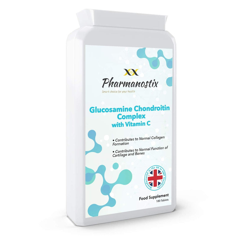 Glucosamine Chondroitin Complex with Vitamin C -180 Tablets � A Perfectly Balanced Super Strength Complex - UK Manufactured - BeesActive Australia