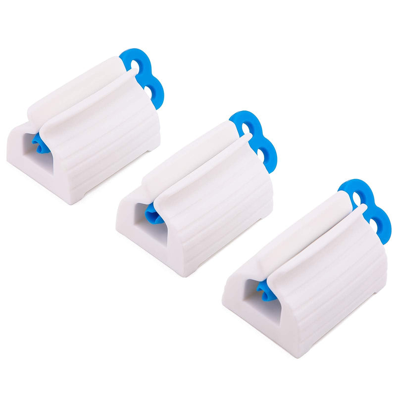 LUTER 3 Pcs Rolling Tube Toothpaste Squeezer Dispenser Bathroom Toothpaste Creams Ointment and Pastes Holder Multi Purpose (Blue) - BeesActive Australia