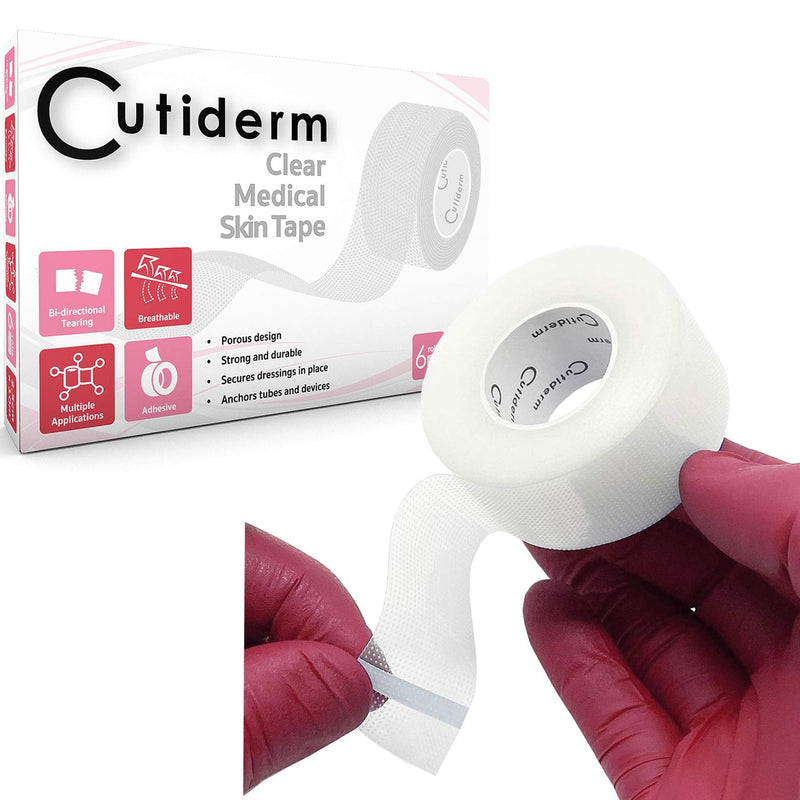 Cutiderm Clear Surgical Tape First Aid Medical Tape for Skin 2.5cm x 10m - Pack of 6 - BeesActive Australia