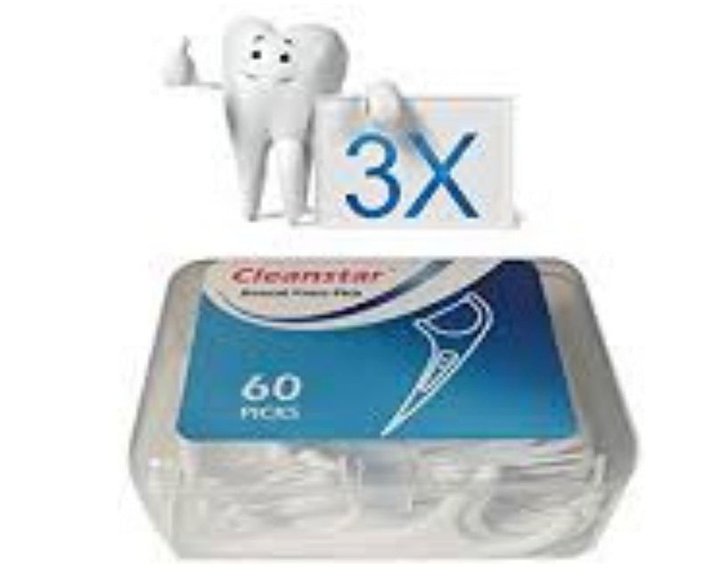 180pcs Dental Floss, Tooth Picks 2 in 1 flosser, Shred Resistant,Tooth Picks, interdental Brushes for Teeth Cleaning with Non Slip Handle,Eliminates Decay, Dental Plaque by Hurreka (Pack of 3) - BeesActive Australia