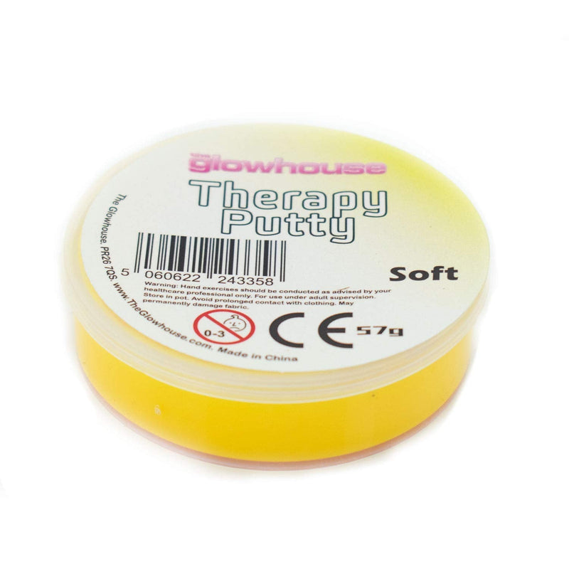 Premium Therapy Putty Squeezable Non-Toxic, Hand Exercise, Anti-Stress for Adults & Children 57g (Yellow - Soft) Yellow - Soft - BeesActive Australia