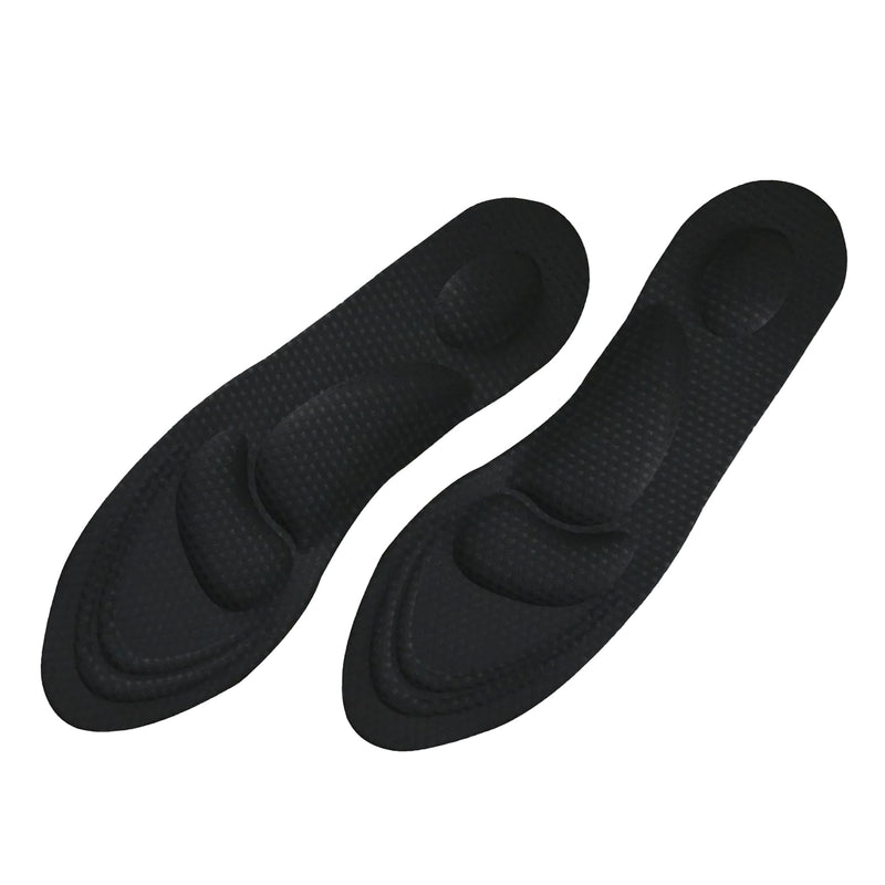 4D Orthotic Insoles - Soft Stress Relief 4D Memory Foam Insoles, Breathable Shoe Inserts Pads for Men Women - Orthotic High Arch Support for Massage, Plantar Fasciitis, Feet Heel Pain (Woman, Black) Woman - BeesActive Australia