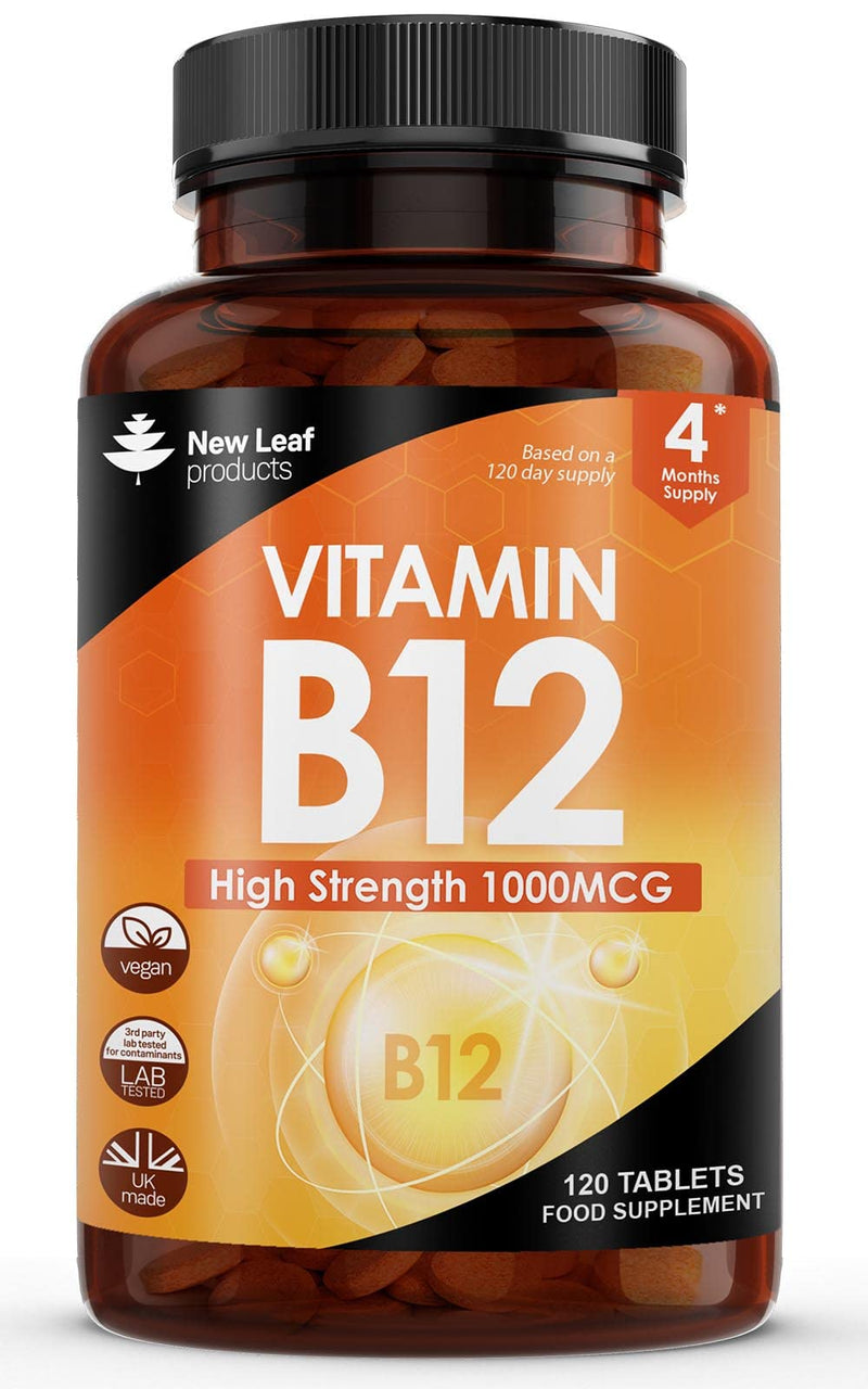 Vitamin B12 High Strength Tablets - 1000mcg Vegan B12 Vitamin Methylcobalamin Supplement � Contributes to The Reduction of Tiredness and Fatigue & Immune Energy Support Made in the UK (4 Month Supply) - BeesActive Australia