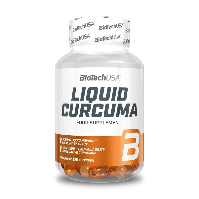 BioTechUSA Liquid Curcuma Food Supplement Capsules with Liquid Curcumin Extract and Vitamin D, 30 Capsules - BeesActive Australia