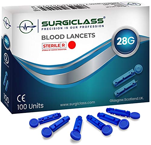 Surgiclass Blood Glucose lancets 28G for Diabetics Test Sterile Pack of 100 SURGIBLDLT28G100 - BeesActive Australia