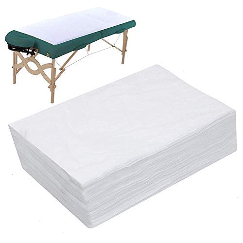Disposable Bed Sheets Massage Sheets Covers Massage Table Sheet Fabric Bed Cover Beauty Salon Hotels Spa Bed Sheets Bed Pads Underpads Massage Table Paper for Massage Facial Waxing 10PCS (White) White - BeesActive Australia