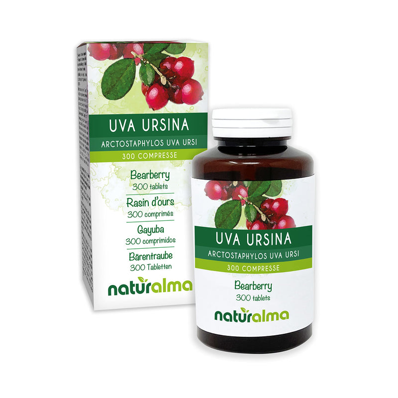 Bearberry (Arctostaphylos uva Ursi) Leaves NATURALMA | 150 g | 300 Tablets of 500 mg | Food Supplement | Natural and Vegan - BeesActive Australia