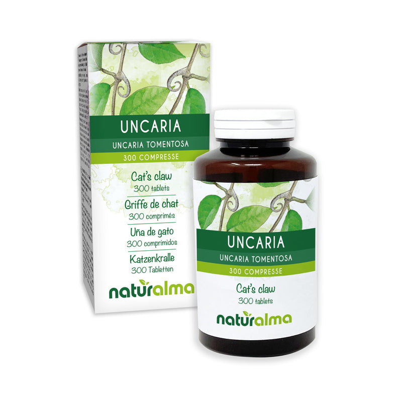 Cat's Claw (Uncaria tomentosa) bark NATURALMA | 150 g | 300 Tablets of 500 mg | Food Supplement | Natural and Vegan