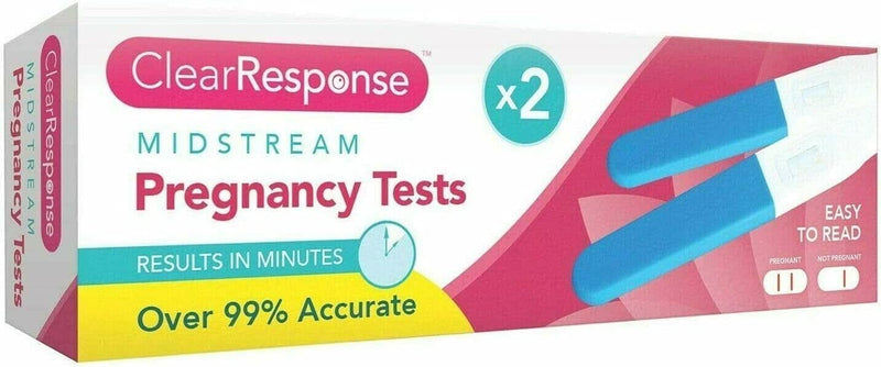 Clear Response midstream Pregnancy Test 2 Pack, 99% Accurate, Fater Than a Minute - BeesActive Australia