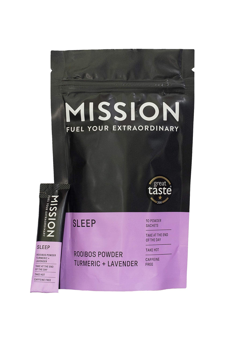 Sleep Matcha Tea (10 Sachets) | Rooibos Powder with Turmeric & Lavender 10 Count (Pack of 1) - BeesActive Australia