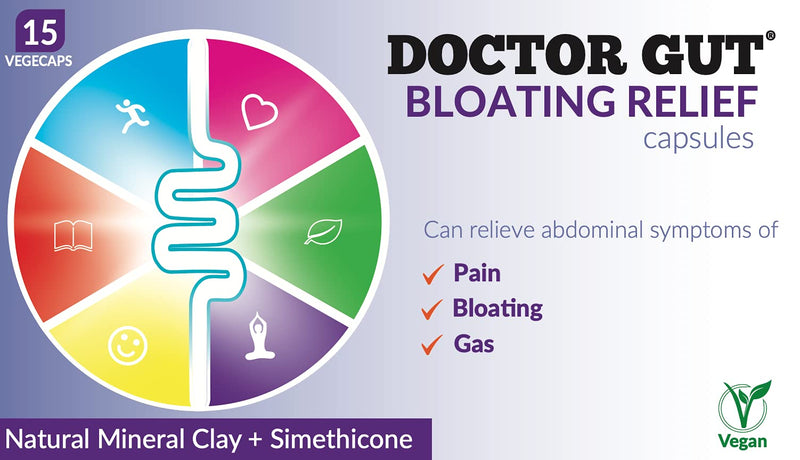 Doctor Gut Bloating Relief - Gentle Relief from Bloating, Trapped Wind, Gas (1 Pack of 15 Capsules) - BeesActive Australia