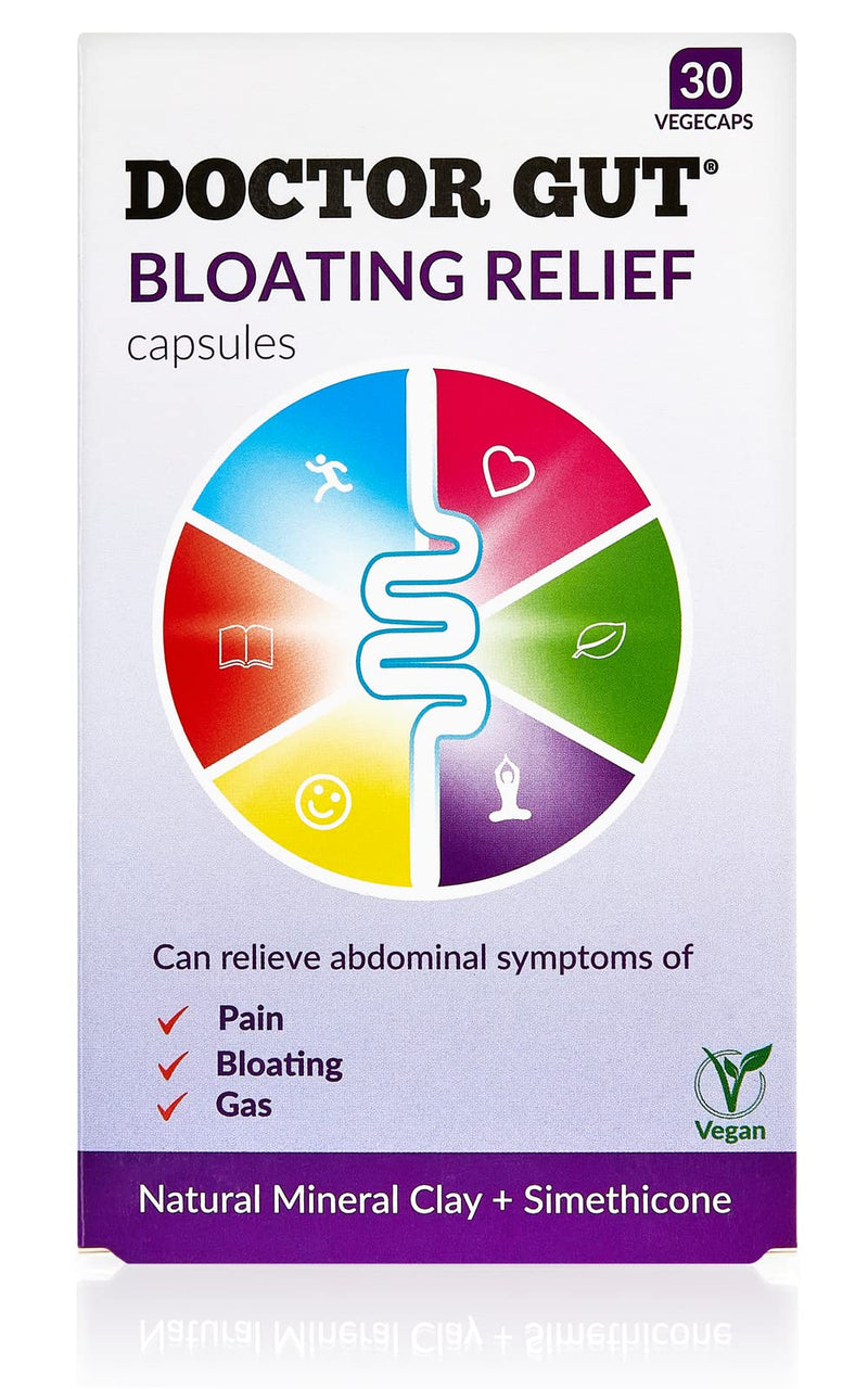 Doctor Gut Bloating Relief - Gentle Relief from Bloating, Trapped Wind, Gas (1 Pack of 30 Capsules) - BeesActive Australia