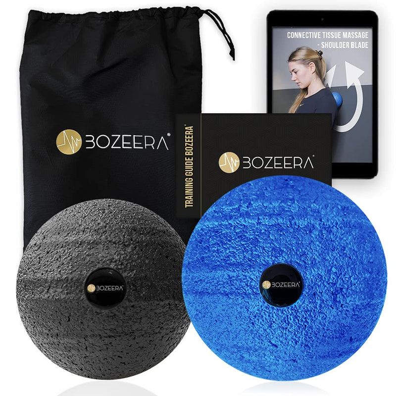 [Trigger Point Ball 8cm & Trigger Point Ball 10cm] Massage Ball Set - Deep Tissue for Back Legs Foot etc. - Massage Balls/Trigger Point Balls Includes Free Video, Booklet & Bag - Premium Set - BeesActive Australia