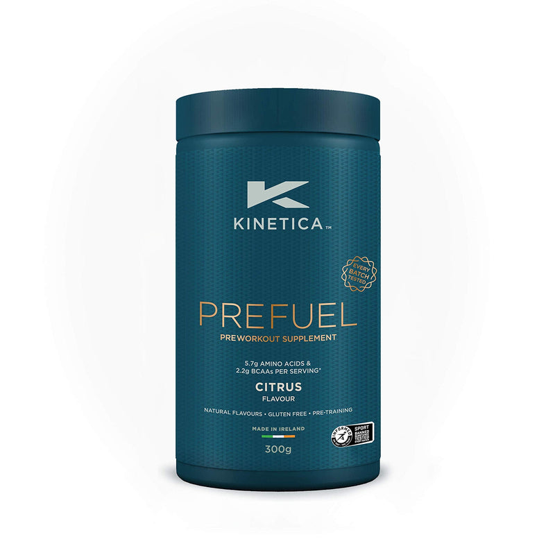 Kinetica PreFuel, Pre Workout, 5.7g Amino Acids & 2.2g BCAA's per Serving, 30 Servings, Citrus, 300g - BeesActive Australia