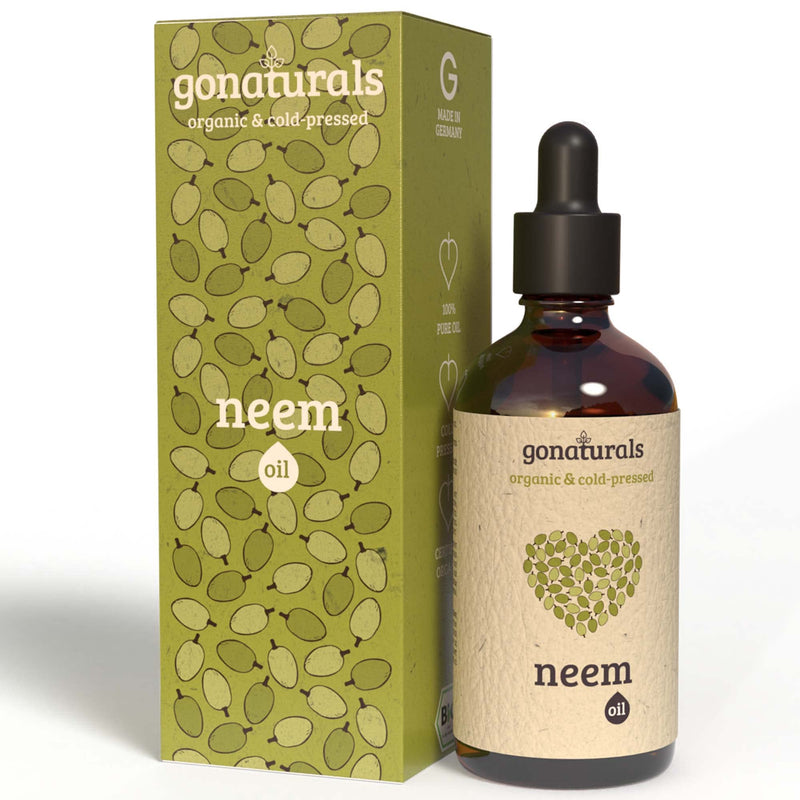 GONATURALS Cold Pressed Neem Oil for Skin - Organic Neem Oil - Neem Oil for Hair: Nail Oil, Eyebrow Oil & Scalp Oil for Hair Growth - Pure Neem Oil Organic - Alternative to Neem Cream (100 ml) 100 ml (Pack of 1) - BeesActive Australia