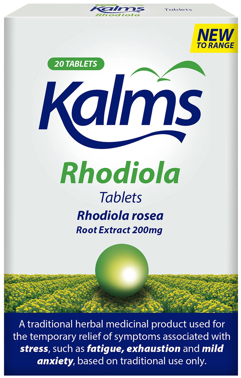 Kalms Rhodiola, 20 Tablets - Temporary Relief From Fatigue And Exhaustion Associated With Stress - BeesActive Australia