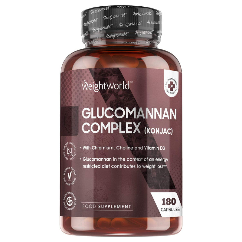Glucomannan Complex 3000mg - Vegetarian Diet Supplement Complex Capsules - with Natural Fibre Powder & Vitamin D, Chromium & Choline - Made in EU - BeesActive Australia