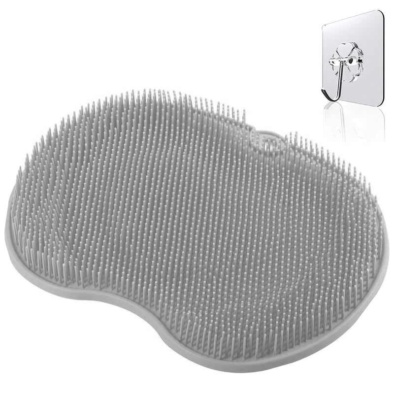 Shower Foot Massager Scrubber, Foot Cleaner Massage Mat with Non Slip Suction Cups, Improve Circulation Relieve Tired and Pain (Grey) Grey - BeesActive Australia