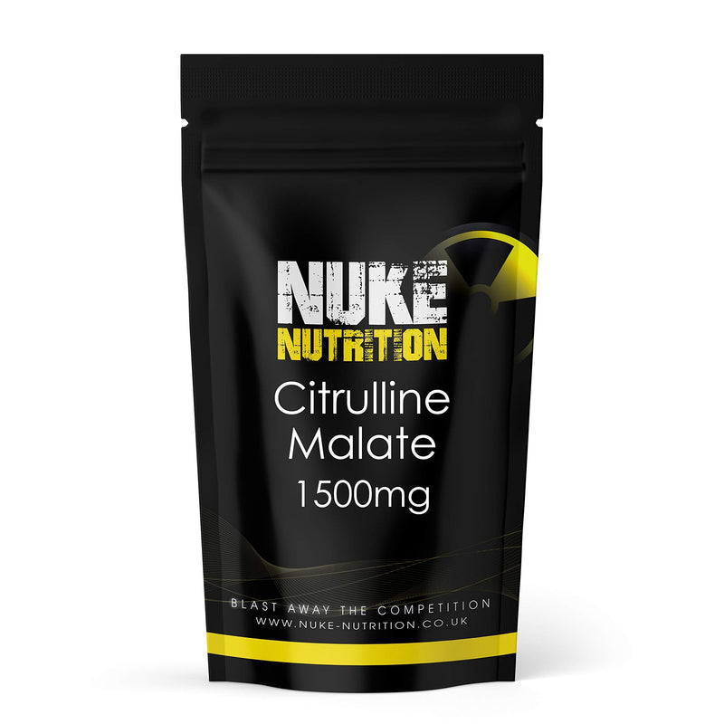 Nuke Nutrition L Citrulline Malate Capsules | 120 Capsules | High Strength 1500mg Dose Supplement | Boost Circulation, Performance & Muscle Recovery | 100% Natural, Preservative & Filler Free | Vegan 120 Count (Pack of 1) - BeesActive Australia