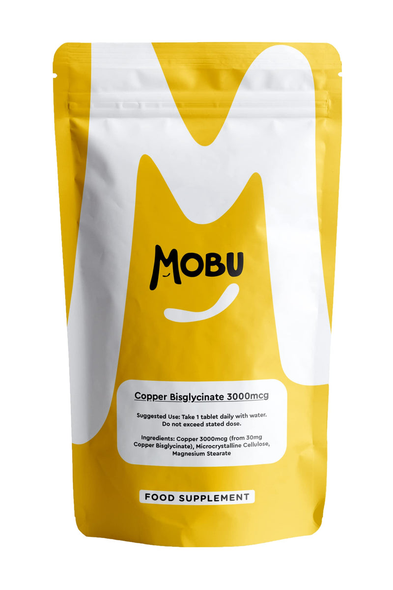 Copper Bisglycinate 3mg 120 Tablets � Chelated Form � Immune System Support � Vegan UK Made � GMP Approved � MOBU - BeesActive Australia