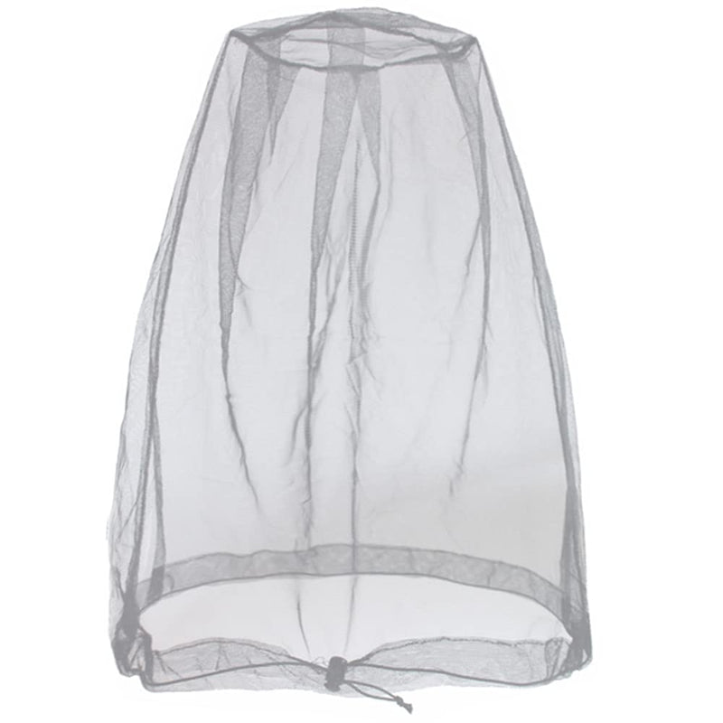 Cinvo Head Net Mesh Bug Net Face Netting Updated Bigger Size for Mosquitoes Bugs No See Ums Insects Gnats Midges from Outdoor, Spacious Net Room Works Over Most Hats Comes with Free Stock Pouch- Grey - BeesActive Australia