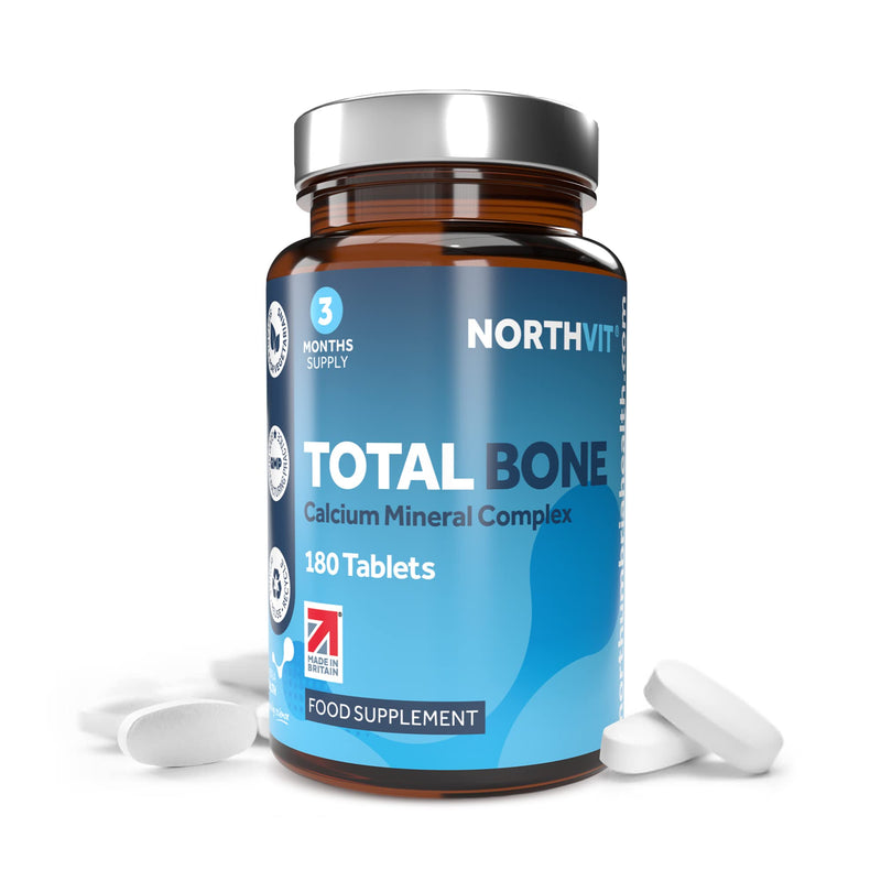Total Bone� Calcium Mineral Complex, 180 Vegetarian Tablets (3 Month Supply), High Strength Osteo Tablets for Strong Bones & Teeth, Provides 100% NRV Calcium with Vitamin D, Zinc & Magnesium - BeesActive Australia