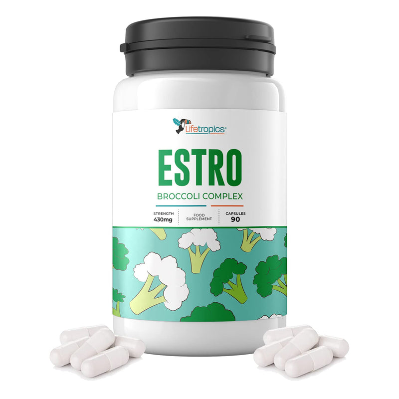 Lifetropics Estro Broccoli Complex | Broccoli Powered Estrogen Blocker | with Broccoli, Calcium D Glucarate | Natural Food Supplement | 90 Vegecapsules - BeesActive Australia
