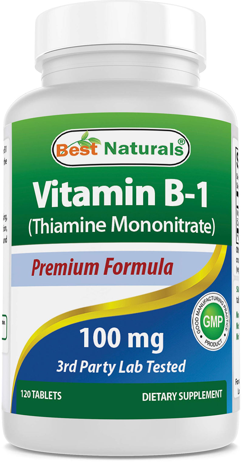 Best Naturals Vitamin B1 as Thiamine Mononitrate 100 mg 120 Tablets (120 Count (Pack of 1)) 120 Count (Pack of 1) - BeesActive Australia