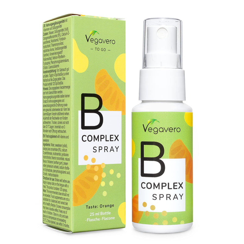 Vitamin B Spray Vegavero� | 120 Sprays | NO Synthetic Additives | All 8 Essential B Vitamins | 100% Vegan | Immune & Nervous System Support* - BeesActive Australia