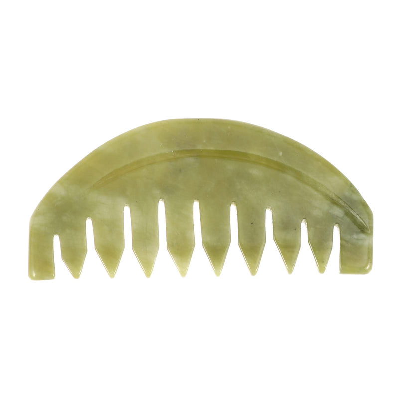 Mobestech Jade Hair Comb Scraping Comb Jade Massage Comb Head Massage Comb Jade Scraper Guasha Comb Stone Hair Comb for Head Massage - BeesActive Australia