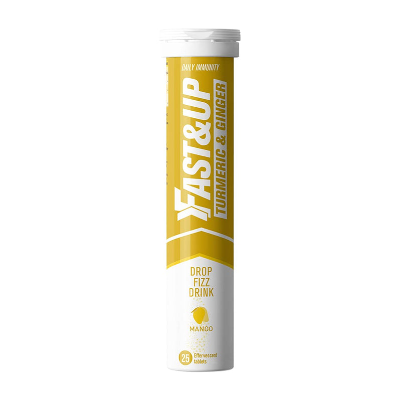 Fast&Up Turmeric & Ginger � Natural Curcumin � Super Herbs � Zinc, Ginger & Black Pepper � 25 Effervescent Tablets - Mango Flavour 25 Count (Pack of 1) - BeesActive Australia