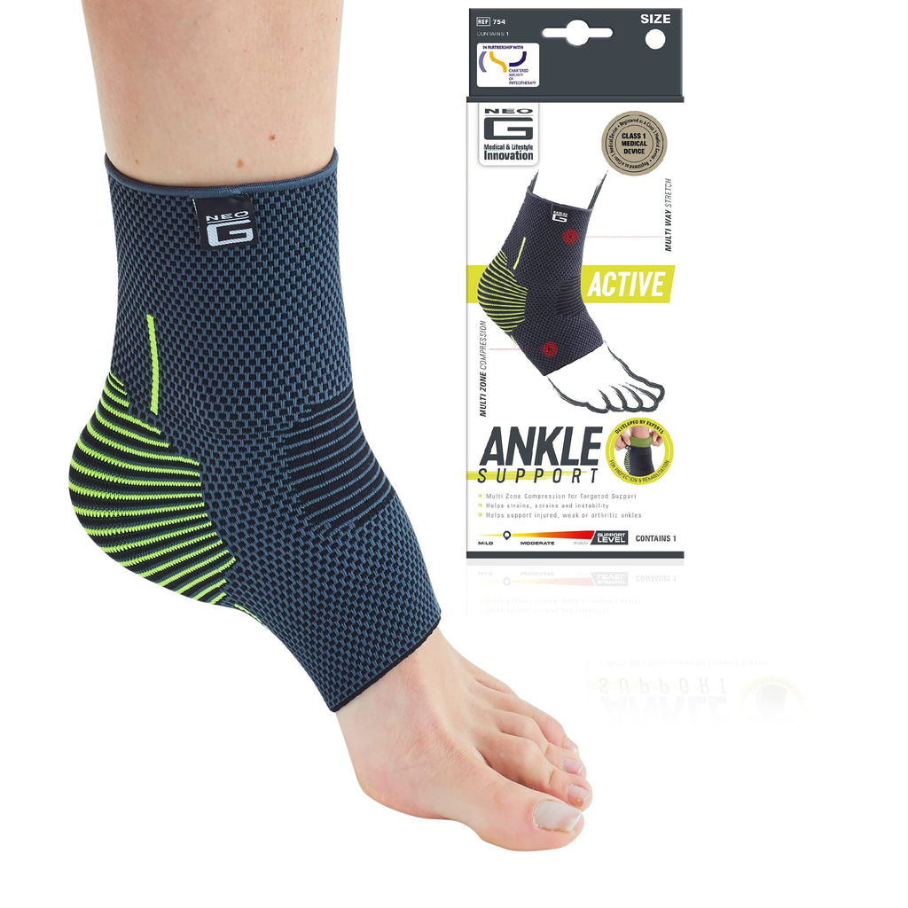 Neo-G Ankle Support Running – Sport Ankle Brace – Ankle Compression Support - Breathable, Lightweight, Elastic Ankle Bandage Support for Sprains, Strains, Weak Ankles, Injury Recovery, Joint Pain - M Medium: 20 – 23 CM/7.9 – 9.1 IN - BeesActive Australia
