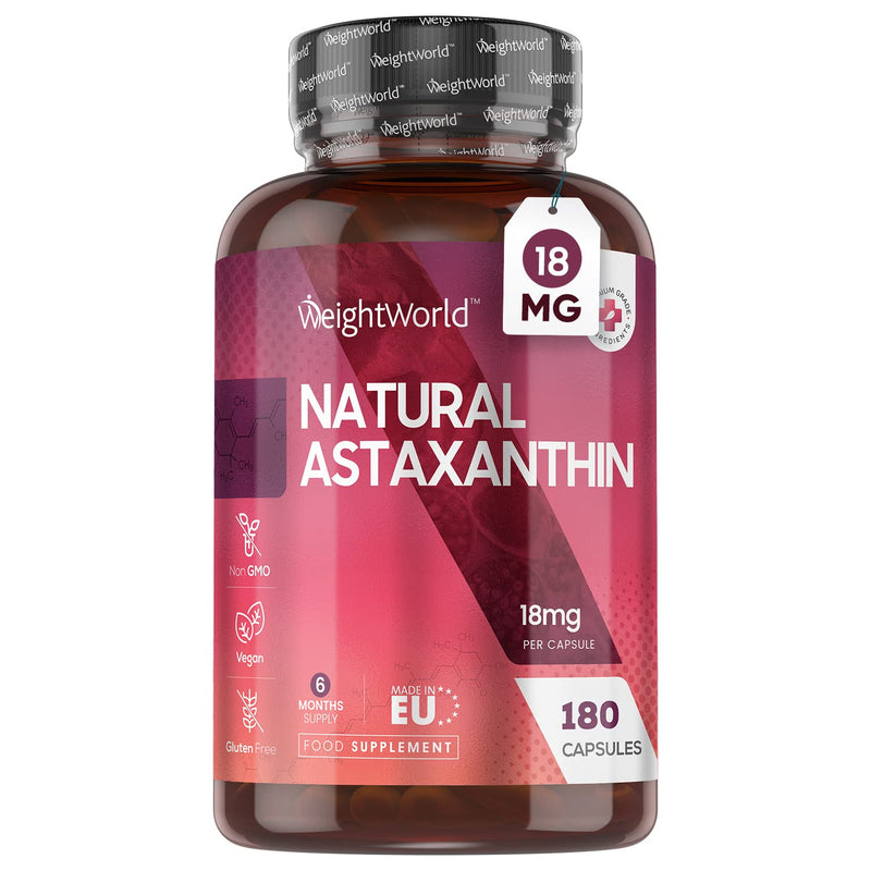 Vegan Astaxanthin High Strength 36mg Per 2 Capsules - 180 Astaxanthin Capsules with Hawaiian Haematococcus Pluvialis Algae - Pure & Natural Astaxanthin - Skin & Immunity Supplement - Allergen Free - BeesActive Australia