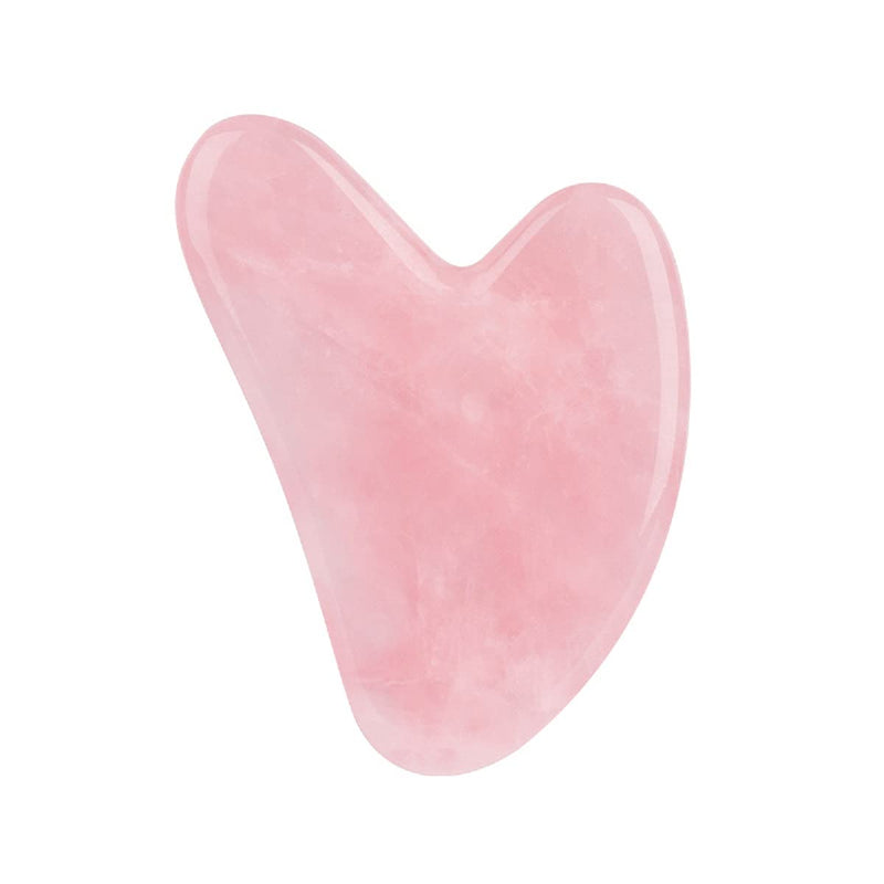 Gua Sha Facial Tool,Gua Sha Stones,Natural Jade Stone Guasha Board for SPA, Gua Sha Scraping Massage Tool on Face, Eye, Neck - Beauty Jade Facial Roller for Slimming Firming (Dark Pink) Dark Pink - BeesActive Australia