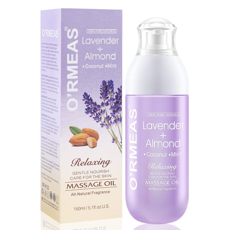Massage Oil For Warming, Relaxing, Joint Pain Relief Sensual Massage Oil Lavender Almond Peppermint And Coconut Massage Oils For Massage Therapy Moisturizing Body Oil For Men And Women 5.1 Fl.Oz - BeesActive Australia