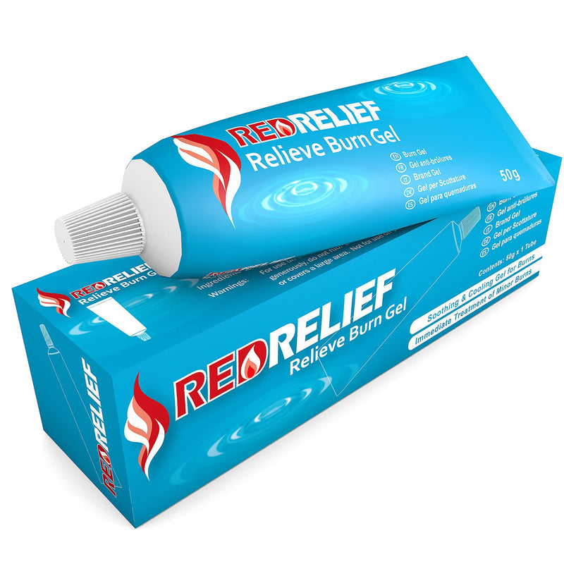RedRelief Emergency Burn Gel 50g Tube- Soothing and Cooling Gel Dressing for Burns, Scalds and Sunburn - BeesActive Australia